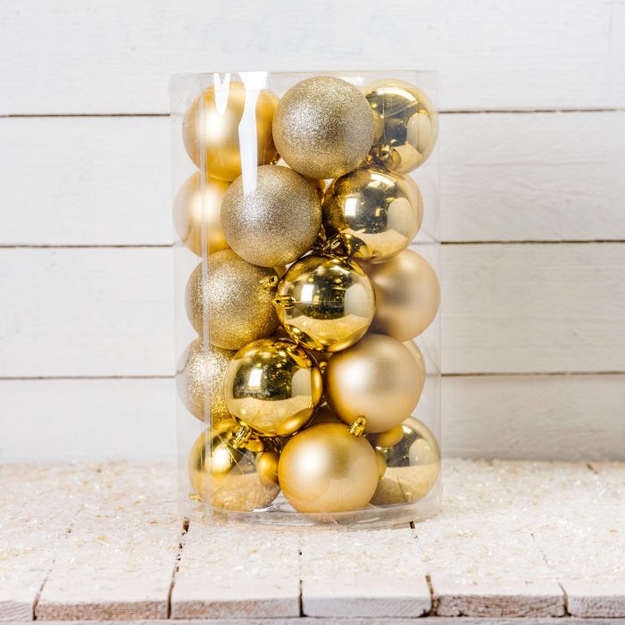 Cilindro bauble oro mix