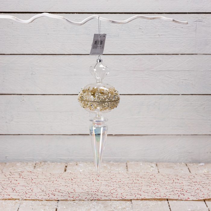 Ornamento drop trasparenete